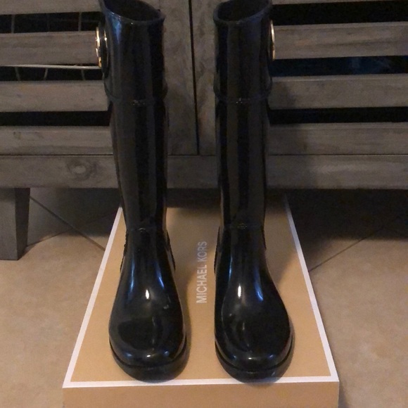 Michael Kors black rain boots - Picture 3 of 8